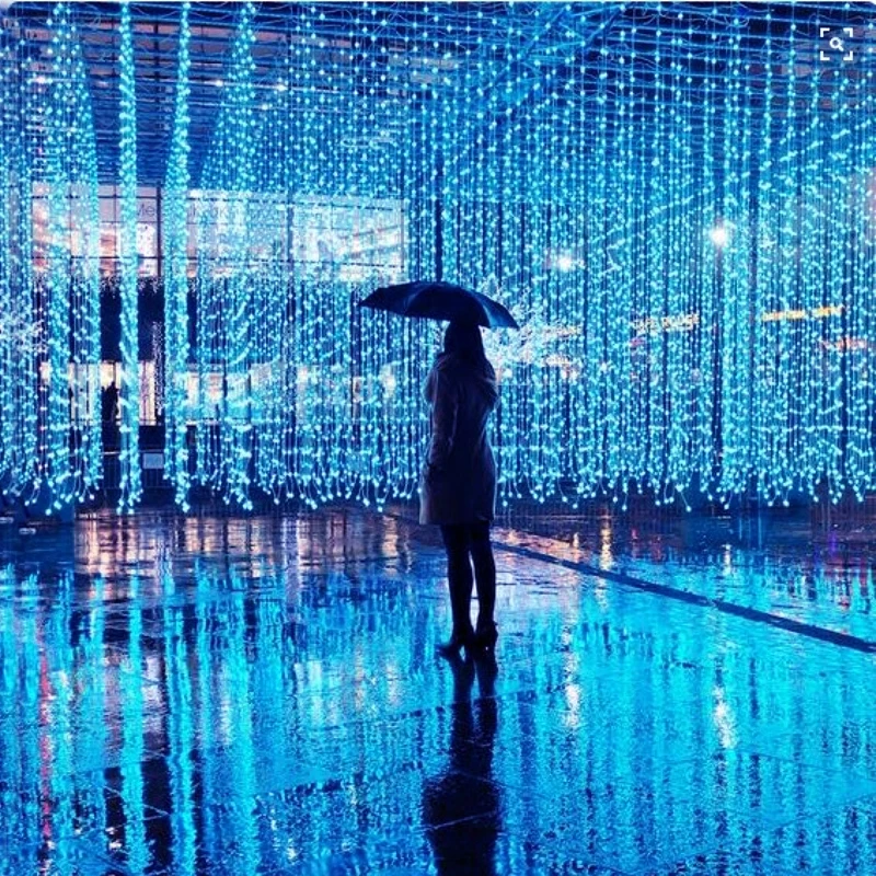 6X1m светодиодная занавеска сосулька гирлянда сказочные огни светодиодные