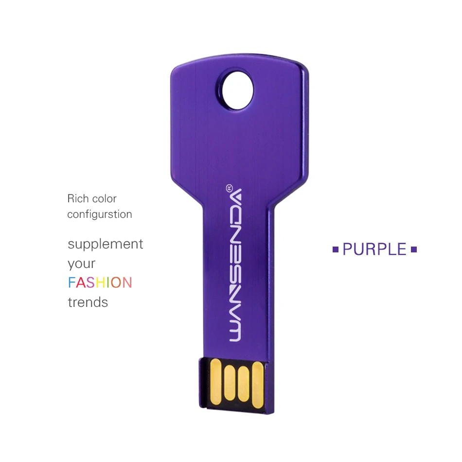 Wansenda металлический USB флеш накопитель 16 ГБ 32 64 128 ГБ|USB флэш-накопители| |
