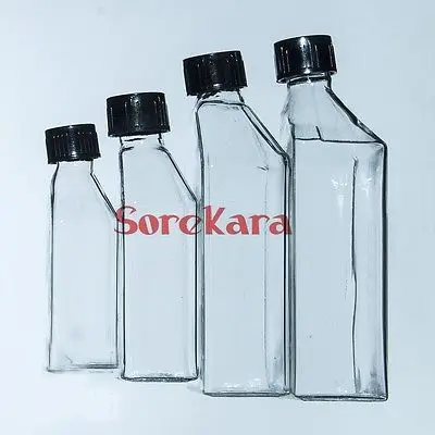 

100ml Cell Tissue Glass Culture Flask With Bevel Screw cap Angled Neck Lab Use