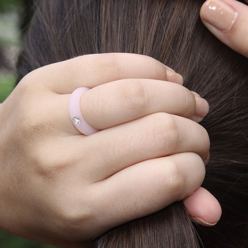 Модное корейское темно-серое рождественское кольцо с кристаллами для мужчин и