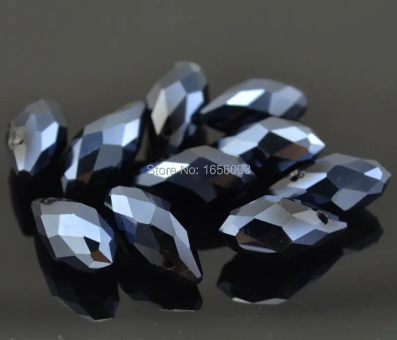 100pcs 6x12MM Clear Oval Faceted Czech Crystal Beads With Hole Briolette Teardrop Glass For Jewelry Making DIY | Украшения и
