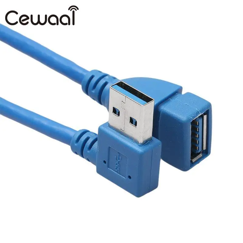 Cewaal USB 3 0 соединительная линия мужской и женский правый поворот кабель ноутбук ПК