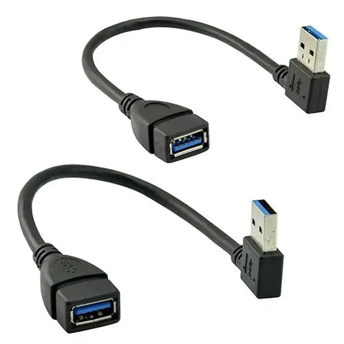 2x USB 3 0 левый и правый угол/вверх вниз угол мужчин женщин удлинители| |