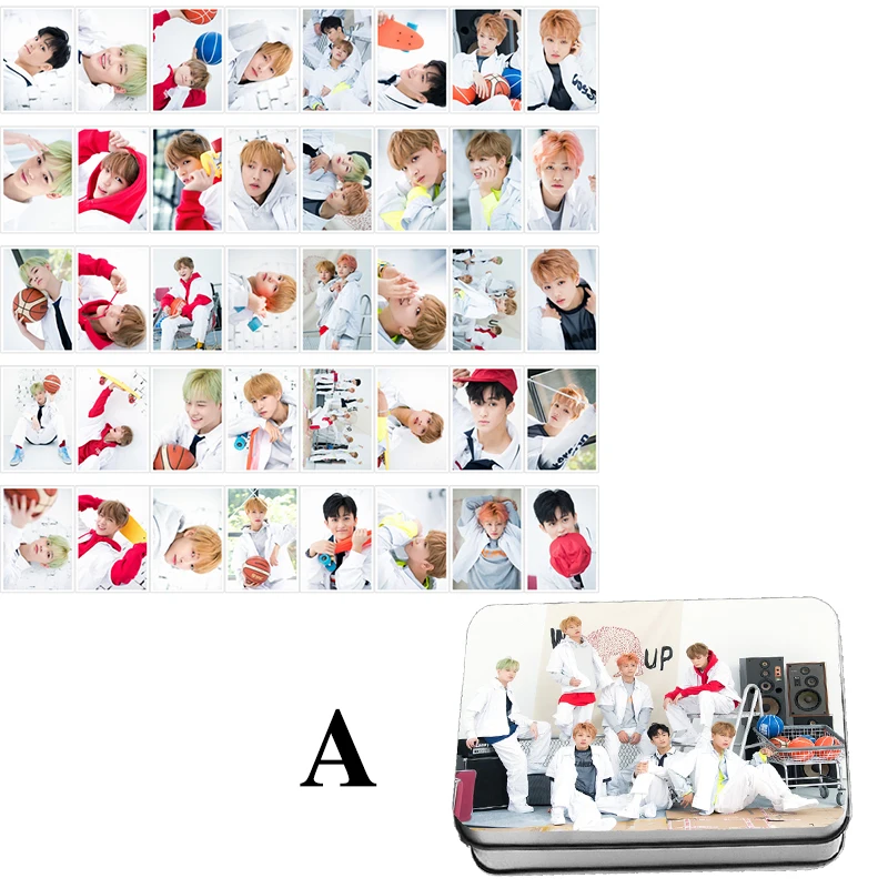Модный Kpop NCT DREAM Mini Album 2 WE GO UP Lomo Polaroid фото карта металлическая коробка NCT вентиляторы Подарочная коробка 40 шт. карты Прямая