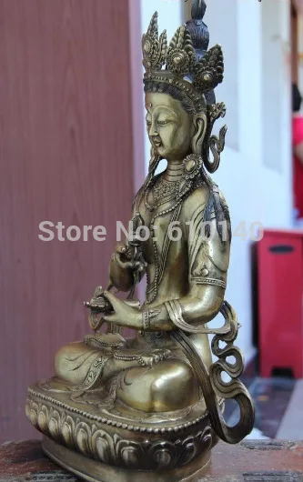 17 Тибет Буддизм Медь Бронза Ваджрасаттва кван инь Богиня Статуя Будды|buddha face|buddha