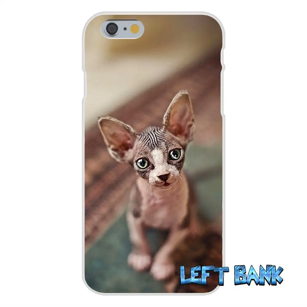 Sphynx Кот Мягкий Силиконовый ТПУ Прозрачный чехол для iPhone 4 4S 5 5S 5C SE 6 6S 7 Plus|case for