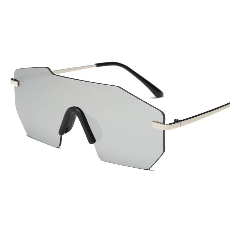 

Fashion Rimless Suglasses For Men and Women Big Size Sun Glass So Cool