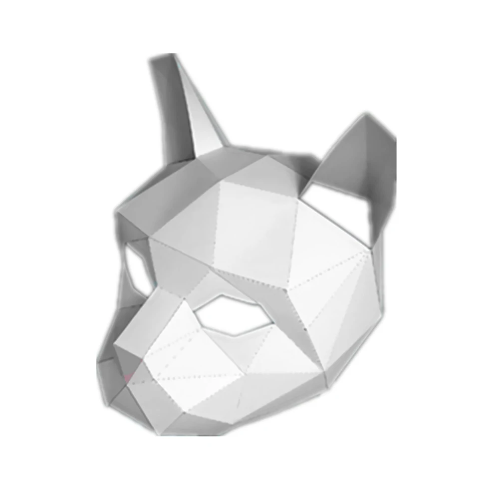 T12147 Хэллоуин маскарадный Косплей бумажная маска 3D бумажная модель космическая Library Бумага Ремесло картонный дом для детей игрушки животное Аватар - Цвет: T12147