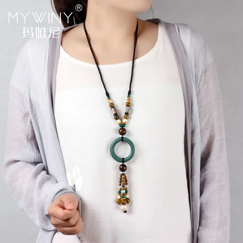 Уникальные ювелирные изделия ручной работы синее керамическое колье