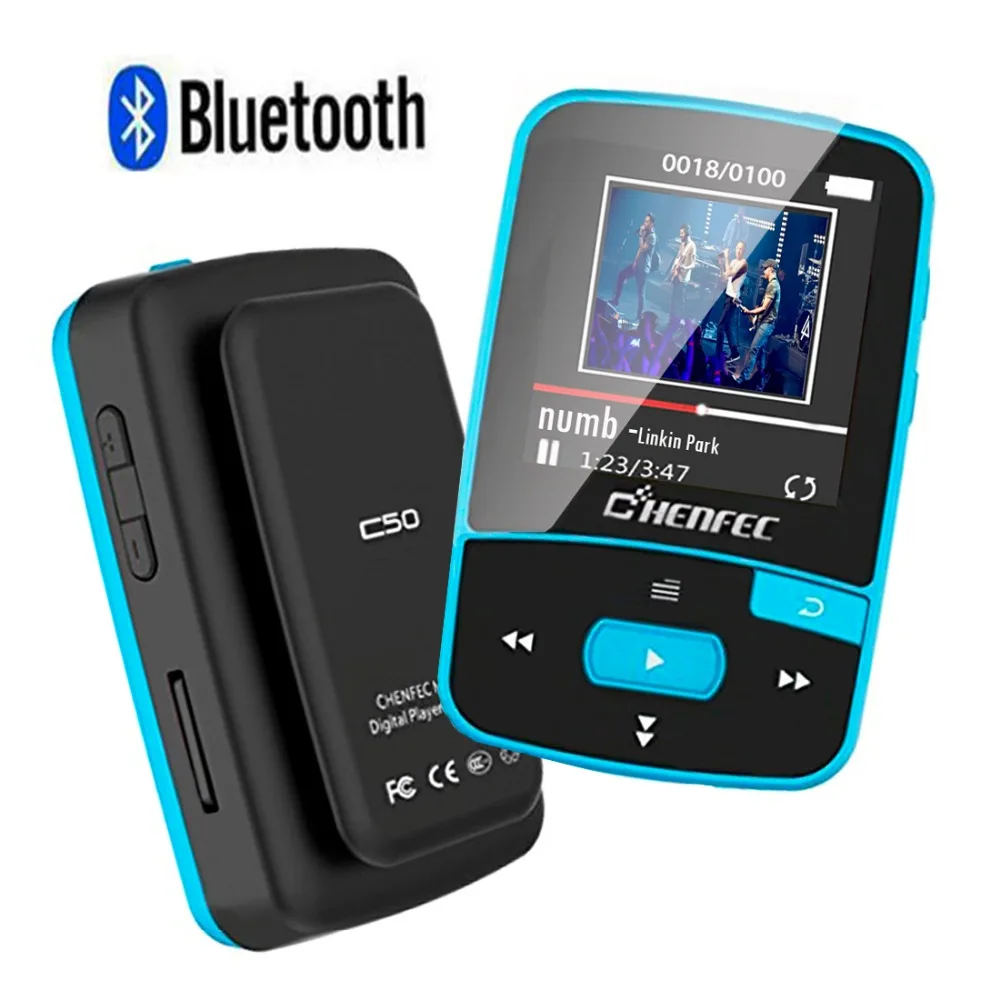 C50, 16 ГБ, TF карта, FM радио, запись электронных книг, Hifi музыка, Mp3 плеер, спортивный зажим, MP3 плеер, Bluetooth Walkman