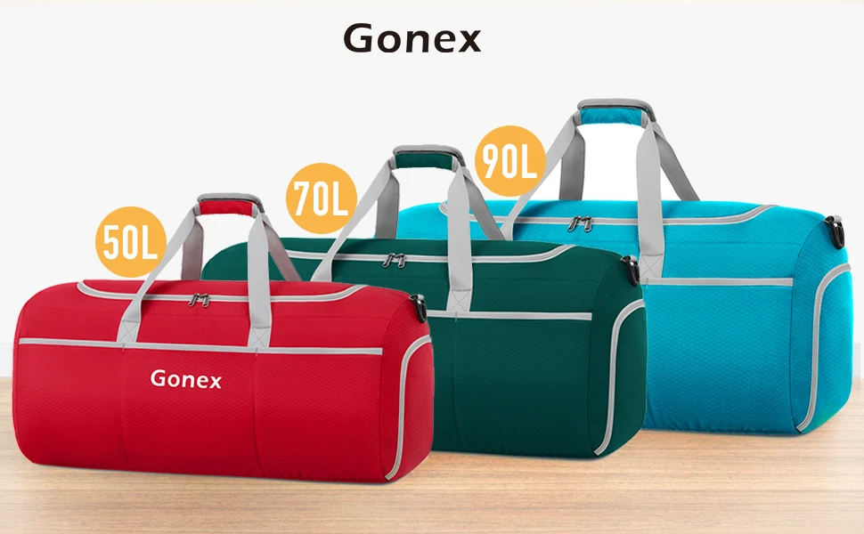 Gonex 70L складываемая дорожная сумка, легкая сумка для багажа, сумка на плечо, удобная сумка для отдыха на природе, Студенческая, походная, деловая