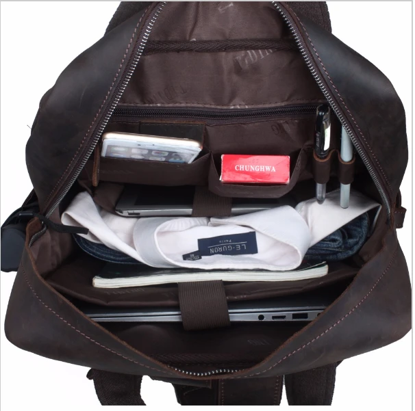 Мужской Дорожный рюкзак из натуральной кожи с несколькими карманами | Багаж и