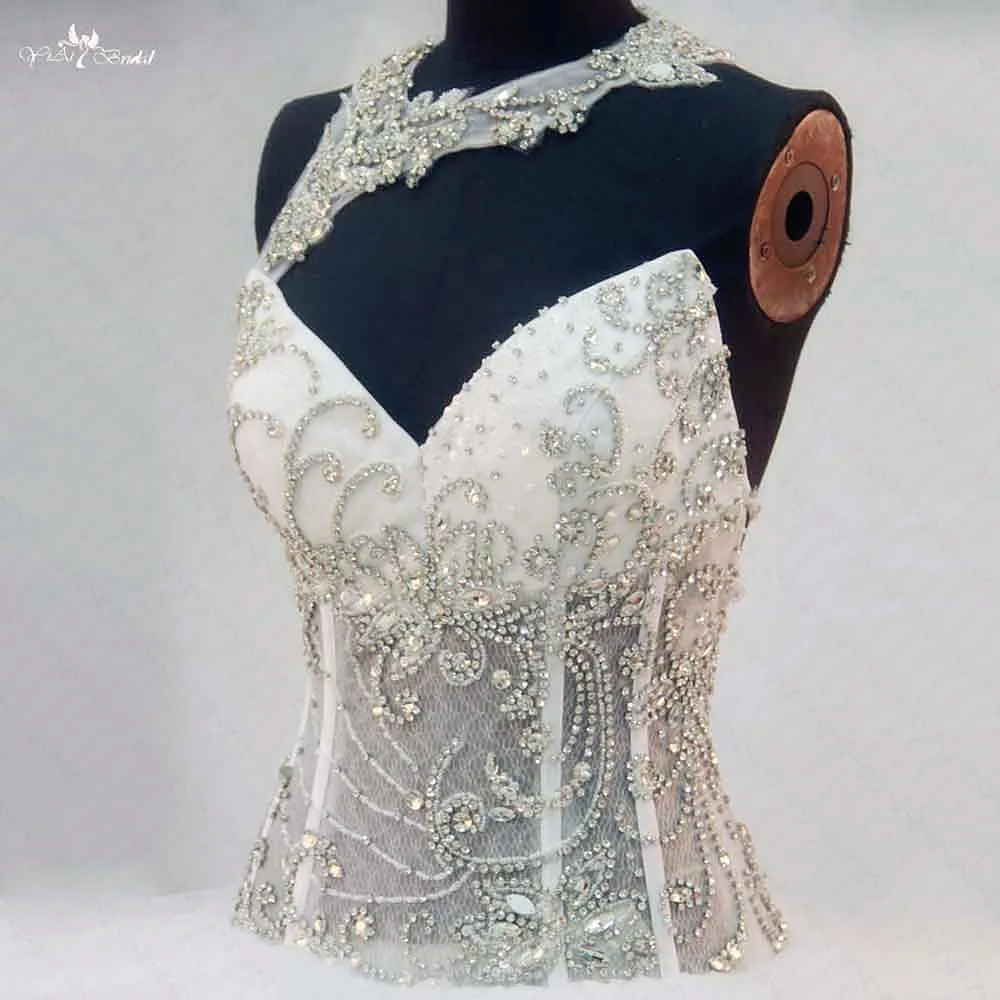 RSW1006 сексуальное платье с открытой спиной кристаллами Настоящее фото|foto real|vestido de