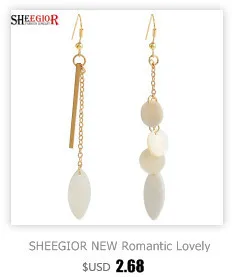 SHEEGIOR Boho длинные сережки для женщин Bijoux Femme милые золотые серебряные черные кисточки большая капля воды серьги-кольца, модные ювелирные украшения