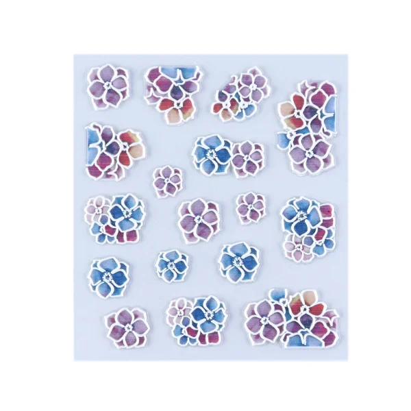 3 5D Embossed Nail Sticker Decals Blooming Flower Acrylic Engraved 3D Slider Manicure Empaistic Nail Art Decoration Tips CH1019 - Цвет: 3