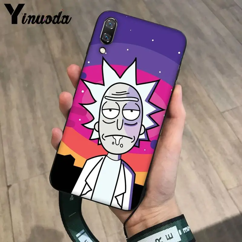 Yinuoda мультфильм Рик и Морти ТПУ мягкий силиконовый черный чехол для телефона для Haiwei P9 P 10 Plus P20 P20 Pro Honor 9 10 чехол