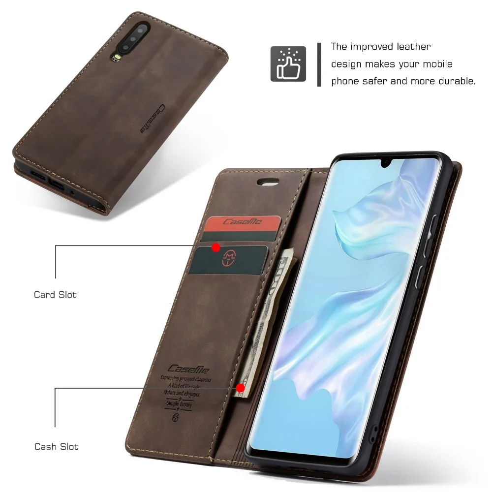 Кожаный чехол для Fundas huawei P30 чехол для Coque huawei P30 Pro роскошный винтажный магнит книжка Флип Бумажник чехол для мобильного телефона сумка