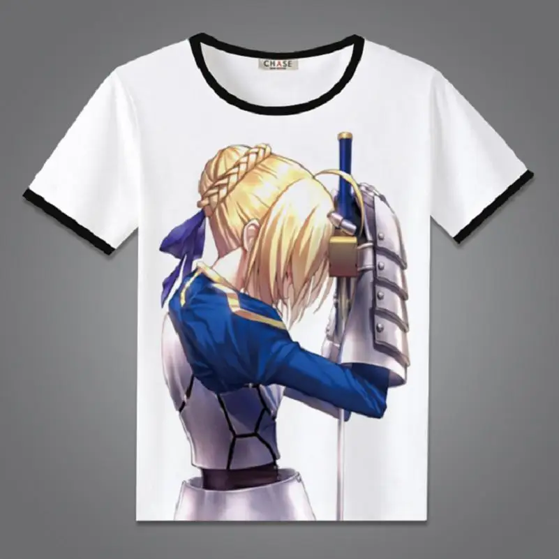 Хлопковая футболка High-Q унисекс с рисунком аниме Fate zero FGO saber | Мужская одежда