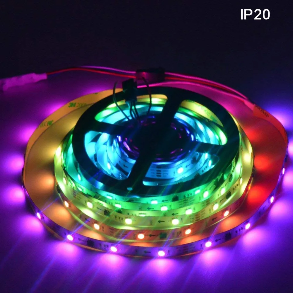 Светодиодная ленсветильник WS2811 Dream Magic Color 5050 RGB 30 60 светодиодов/м IP20/IP67 12 В
