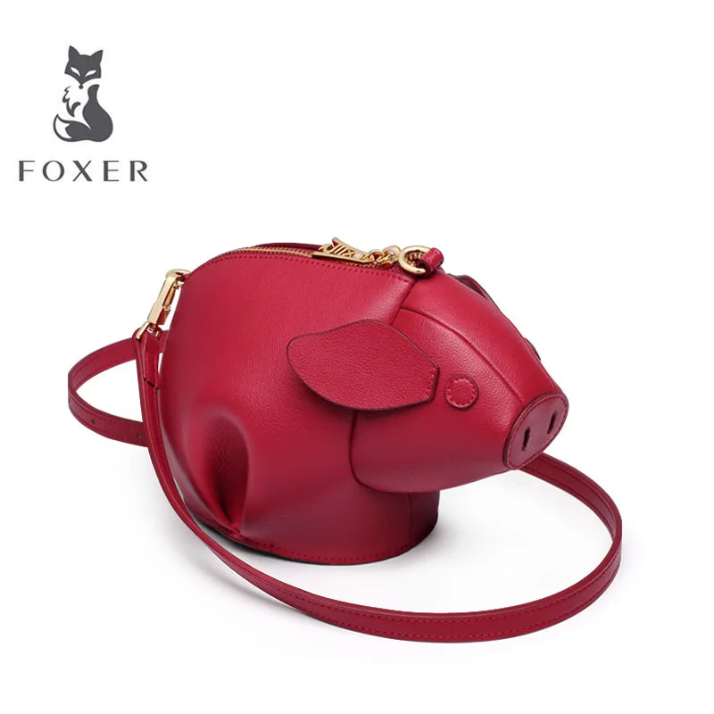 Cow leather handbag Pig bag messenger female 2019 new wild fashion mini shoulder | Багаж и сумки