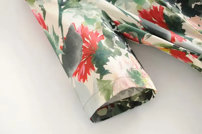 ZTK Женская мода 2019 длинное платье с цветочным принтом женское круглым вырезом и