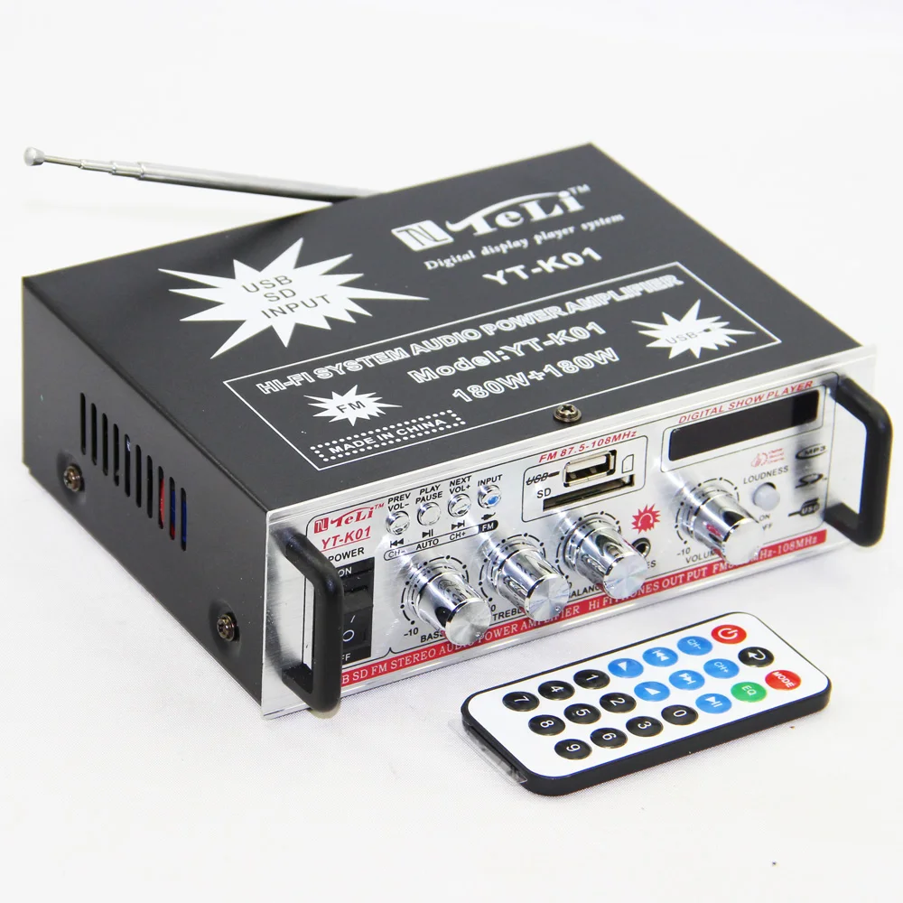 Тели YT-K01 профессиональный USB SD FM hi-end Fi стерео усилители поддержка выход на