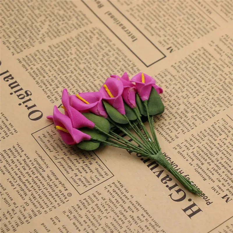 1 шт. мини пены Калла из искусственных цветов ручной работы свадебное оформление