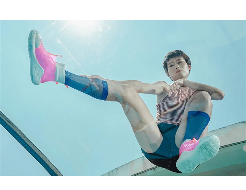 IGU/женские кроссовки; обувь на плоской платформе; tenis feminino; эластичные носки; флуоресцентная обувь с высоким берцем; женская обувь; Buty Damskie Sportowe