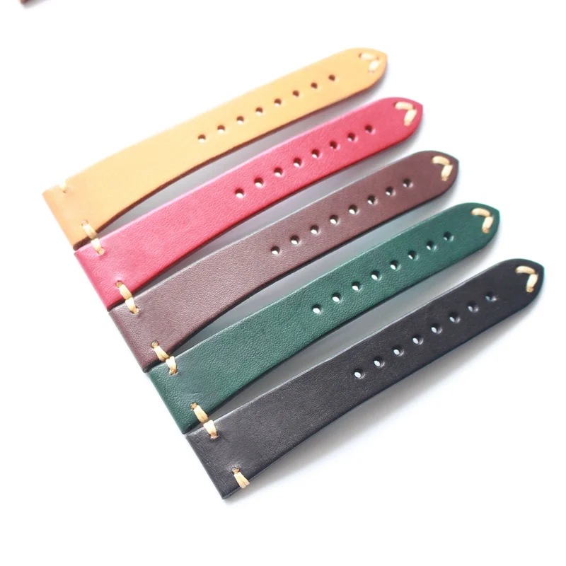 Applicable to Rolex Water Ghost 20MM * 16MM High Quality Italian Resin Leather Men's Brown Green Black Red Simple Strap | Наручные