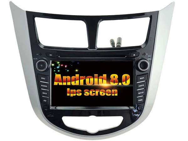 Android 8 0 ips экран авто стерео для HYUNDAI Verna/Accent/Solaris 2011 2012 автомобильный dvd плеер gps