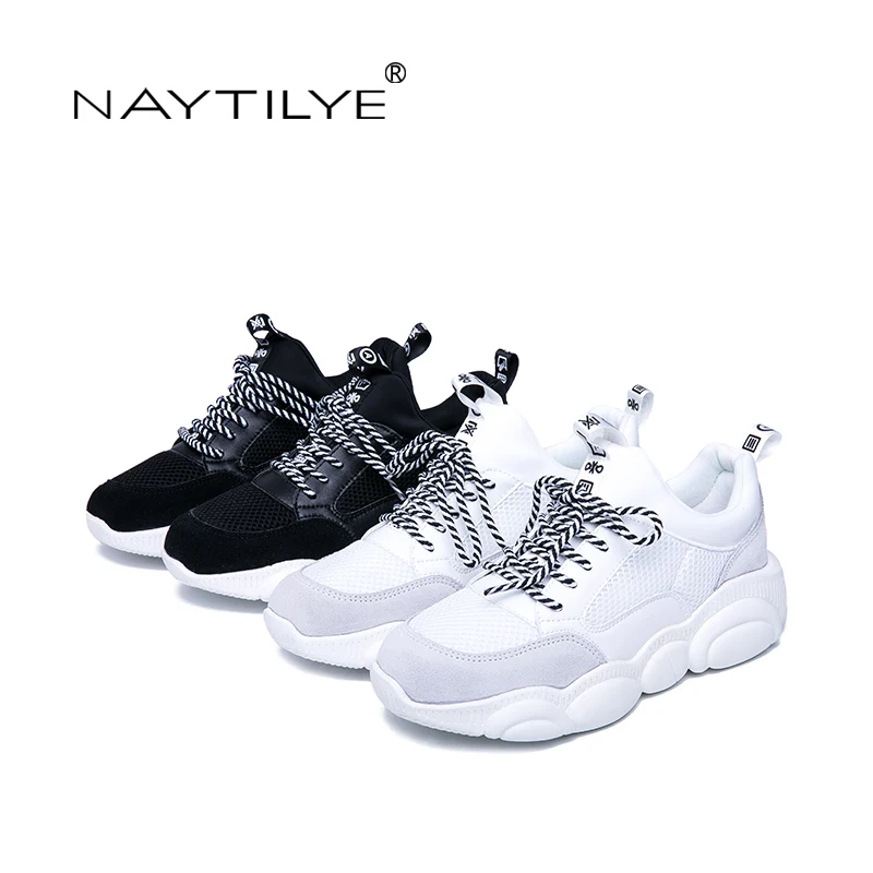 NAYTILYE 2019 New Women's Shoes Casual Round Toe Platform Sports Spring/Autumn woman shoes Size 35-40 Free shipping | Обувь