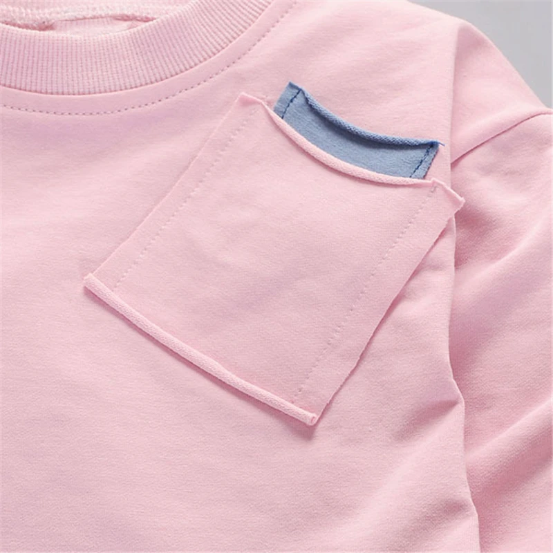 Модный зимний детский свитер костюмы из 2 предметов однотонные топы и брюки с