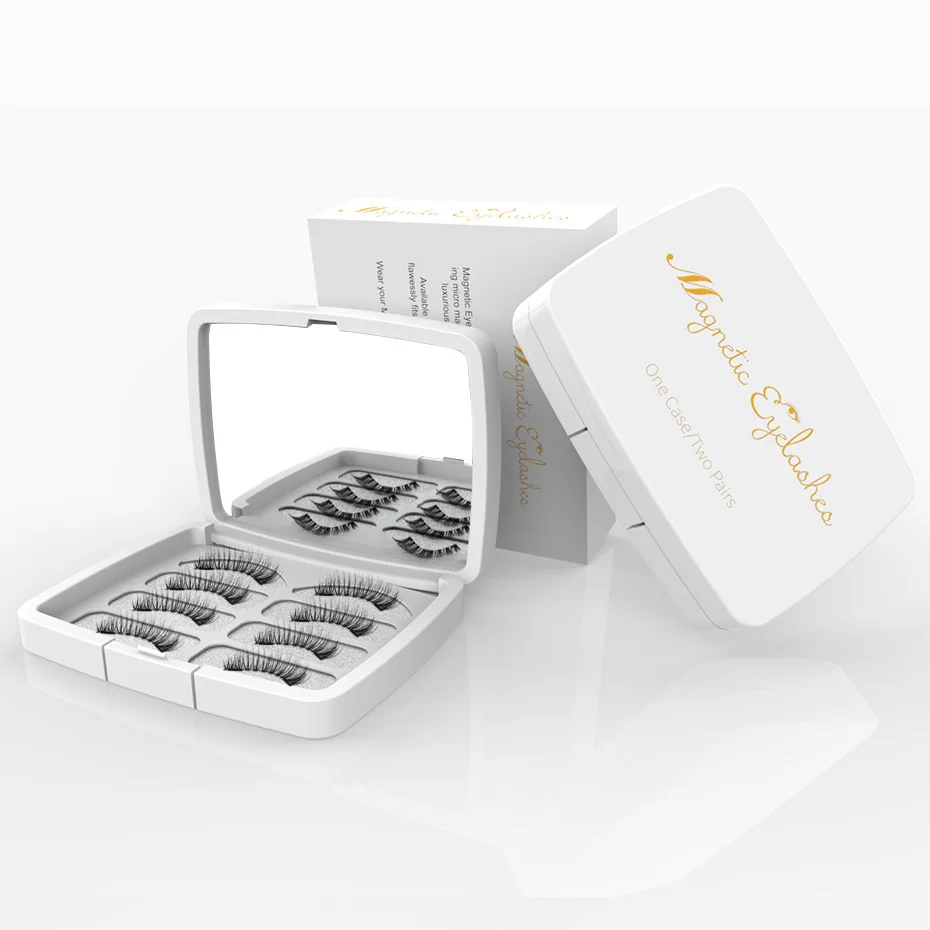 Genailish 2 пары 3d ресницы магнитные накладные удлинитель ресниц натуральные