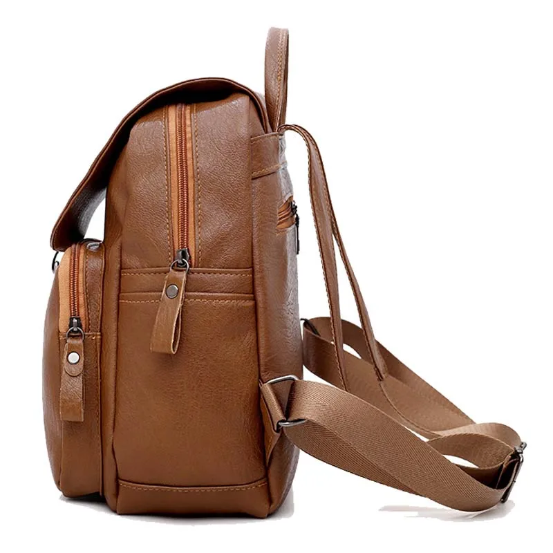 Chuwanglin кожаный рюкзак в студенческом стиле модный женский простая повседневная