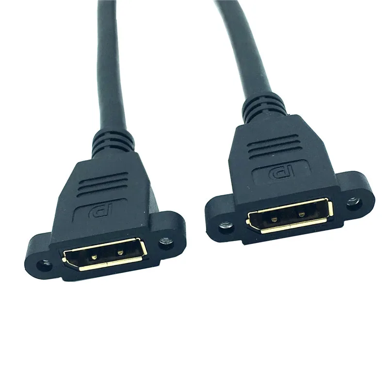 

DisplayPort Female socket panel mount to socket panel mountFemale Extension Cable 0.3m