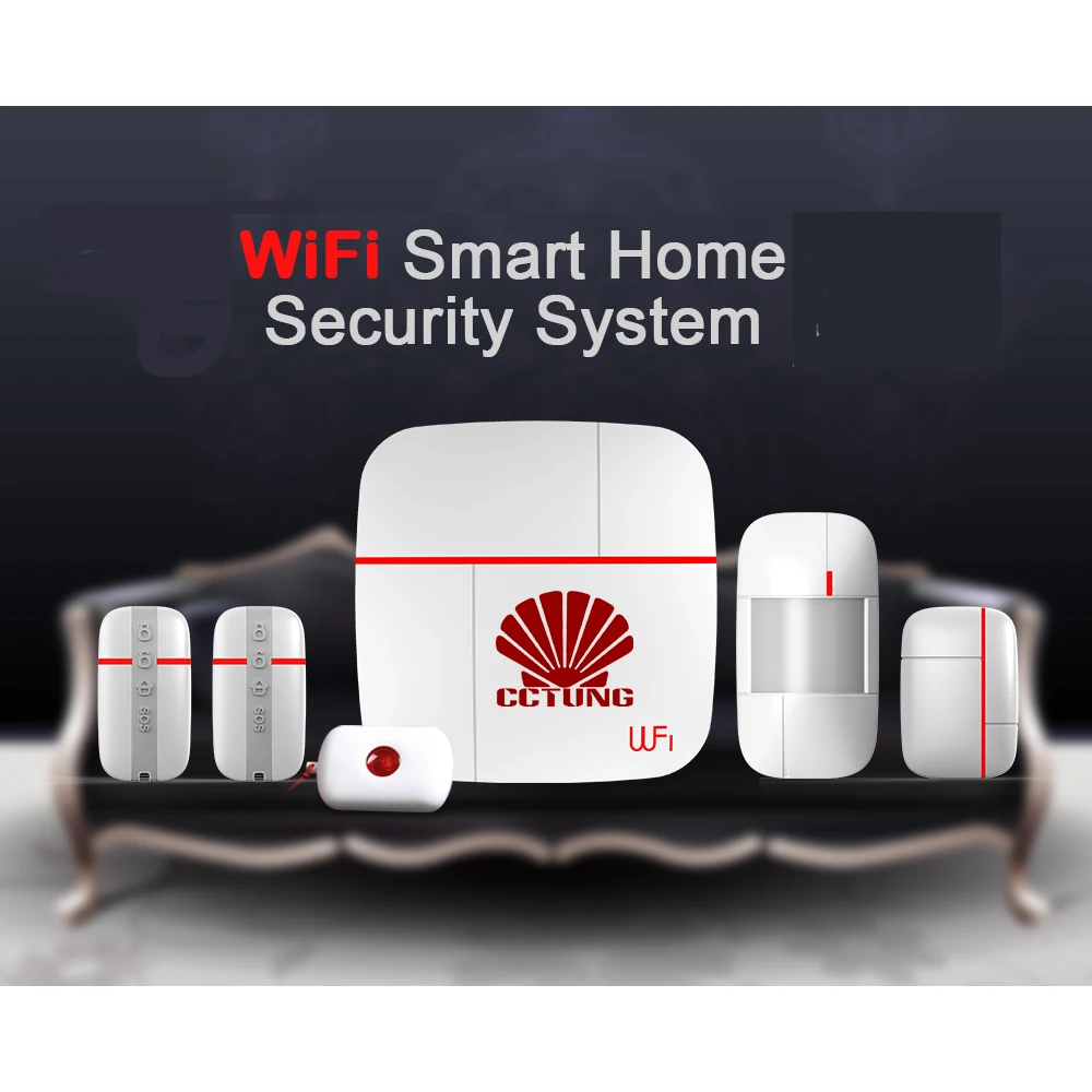 Многофункциональная Wi Fi система сигнализации Ver D для умного дома с 4