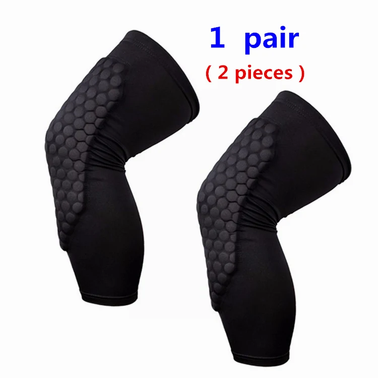 1 pair Black Дышащие наколенники для спорта на открытом воздухе, анти-столкновения, профессиональные наколенники для баскетбола, альпинизма - Цвет: 1 pair Black