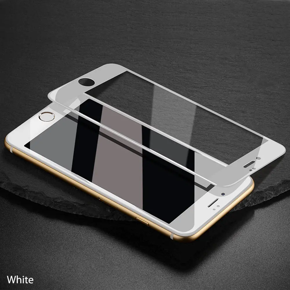 Полноэкранное Защитное стекло для iPhone 8 7 Plus X 5D изогнутое закаленное 6 6s защитная