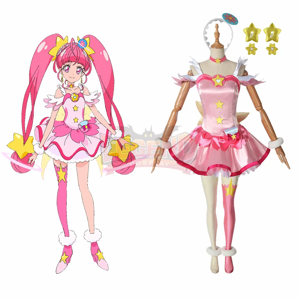 Аниме звезда Twinkle Precure Pretty Cure Star Hoshina Hikar Косплей Взрослый Костюм на заказ полный