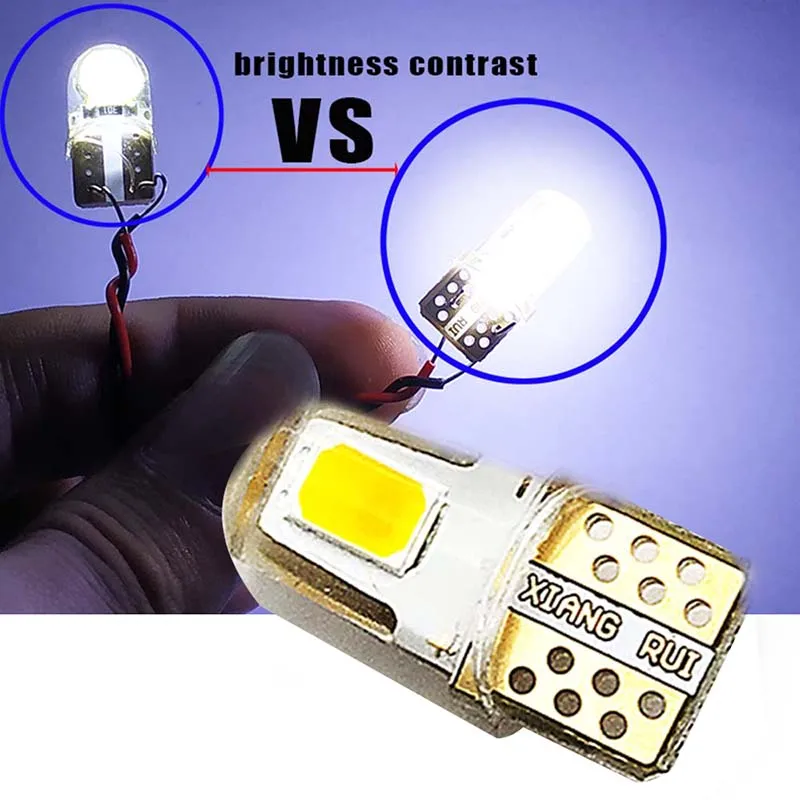 

1000Pcs car T10 ice Blue 194 W5W 168 2SMD led light Silica auto LED Super Bright Turn Side License Plate Light Lamp signal Bulb