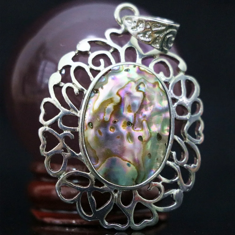 Лидер продаж популярный натуральный Овальный Кулон в виде раковины абалона