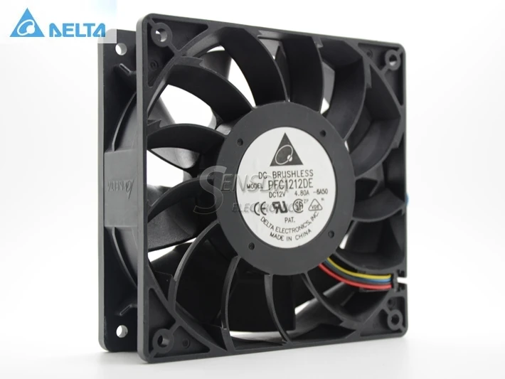 Ventilador de Rolamento Esférico 120x120x38 mm 12v para Delta Pfc1212de 12038 1238 mm 480a Alta Velocidade de Fluxo de ar Ventiladores de Resfriamento Ventiladores e resfriadores