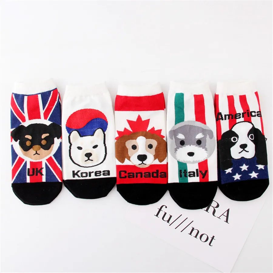 Новинка Сезон осень зима Милые носки с изображением национального флага