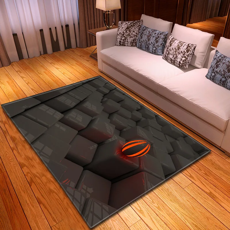 3D Dream Children flame Football Carpets for Living Room Bedroom Area Rugs Soft Flannel Baby Play Crawl Mats Kids Game Carpet - Цвет: L19010323