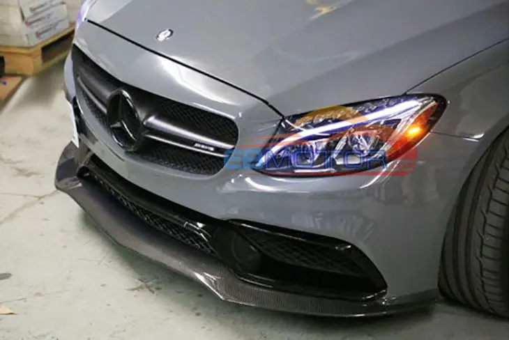 Неокрашенный PSM передний спойлер для Benz C63 AMG W205 4 двери 2015UP M156F | Автомобили и