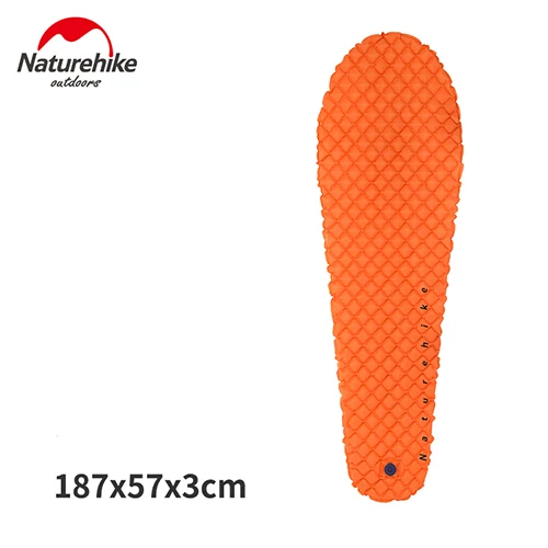 mummy orange Naturehike Сверхлегкий наружный походный коврик влагостойкий надувной матрас для одного человека, коврик для палатки, коврик для сна с подушкой - Цвет: mummy orange