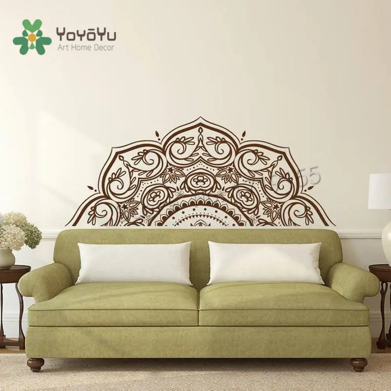 Виниловая настенная наклейка в стиле бохо половина искусственных цветов идеи