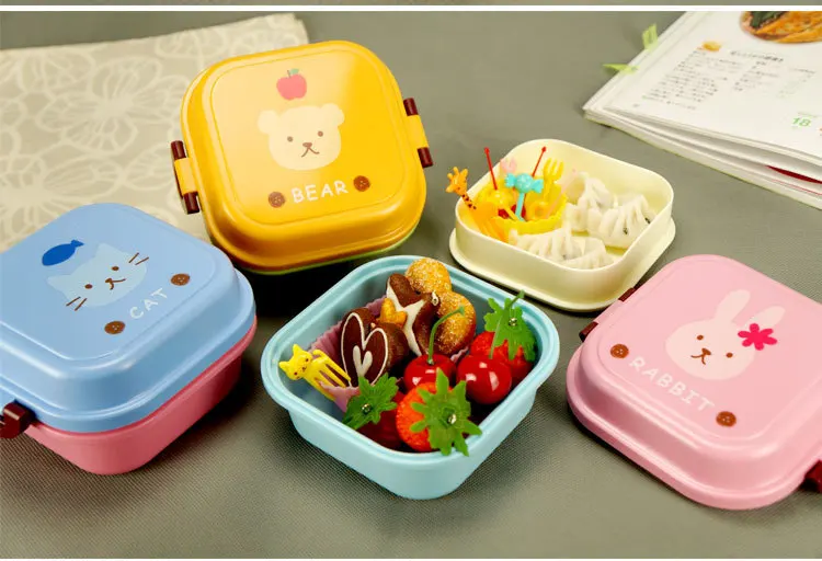 ONEUP японский красивый ланчбокс для детей BPA бесплатно Bento коробка со столовыми принадлежностями переносной пищевой контейнер для пикника школы Microwavable