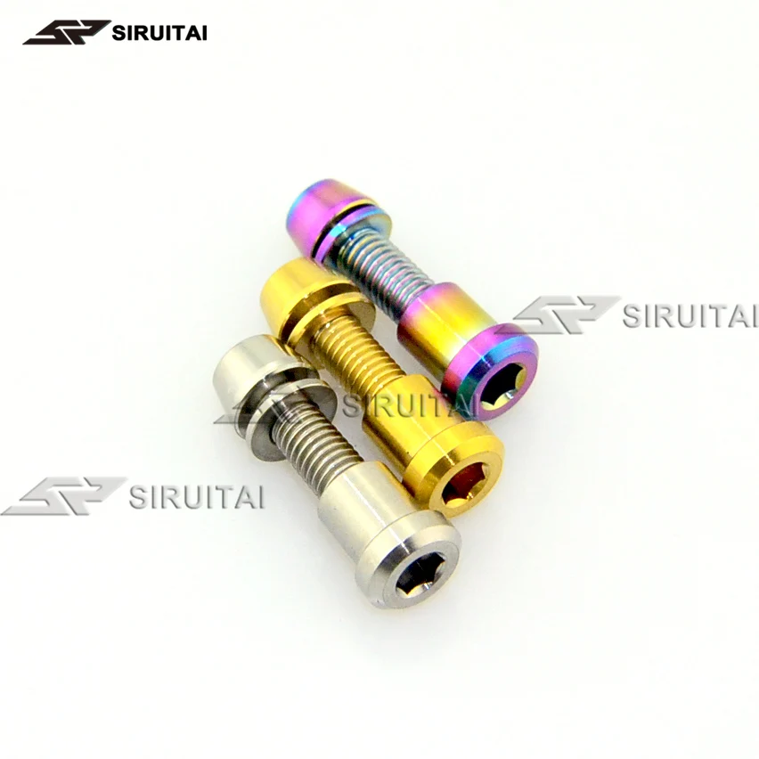 Титановый болт шпилька с резьбой по всей длине + гайка Ti Болт на руль передняя