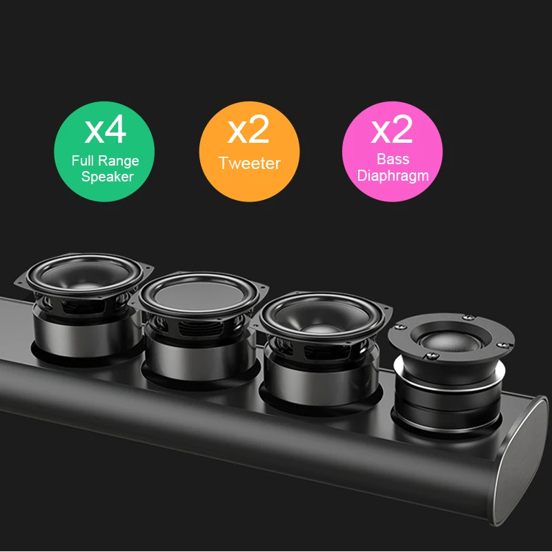 60 Вт 3D дома Театр ТВ Soundbar Bluetooth Колонки Беспроводной Sound Bar стерео LED TF оптический